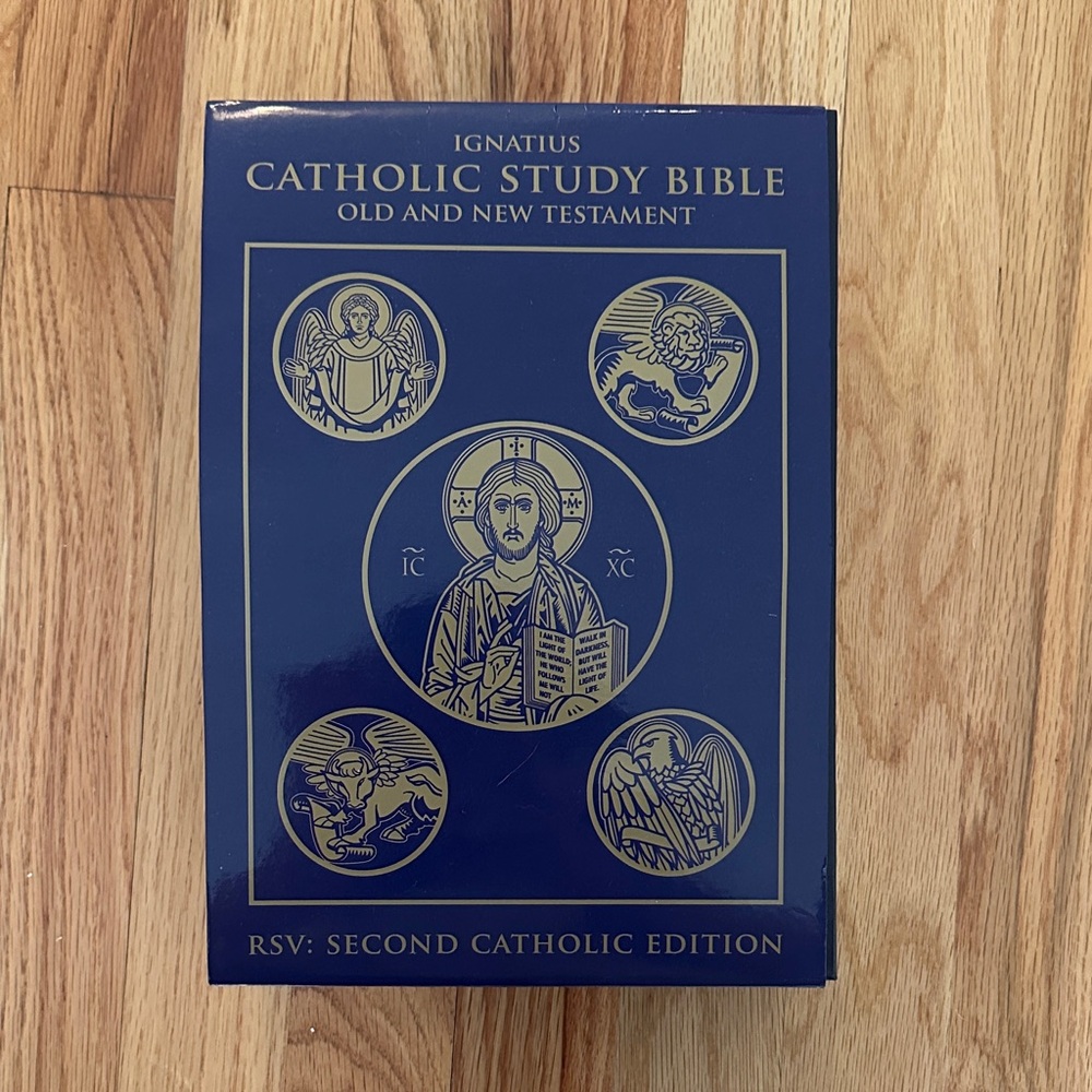 Ignatius Catholic Study Bible - Blue with Gold Foil